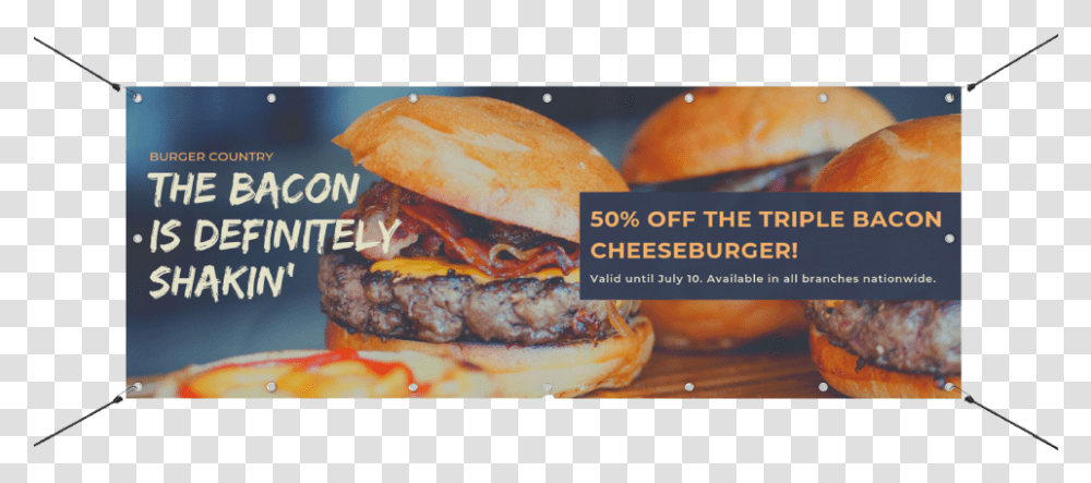 Vinyl Banner, Burger, Food, Bread Transparent Png