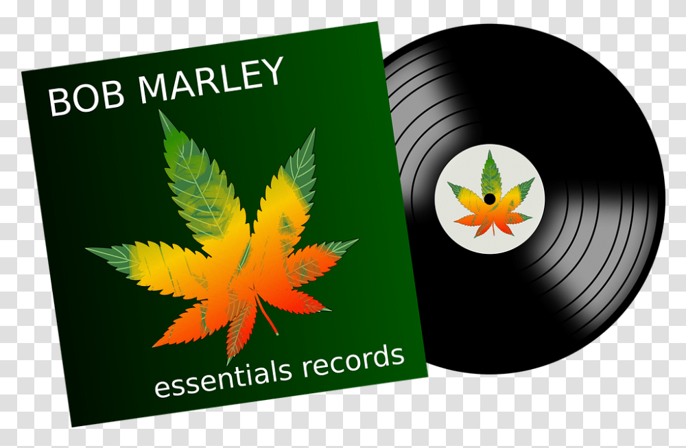 Vinyl Music Bob Marley Viny Record, Leaf, Plant, Poster, Advertisement Transparent Png