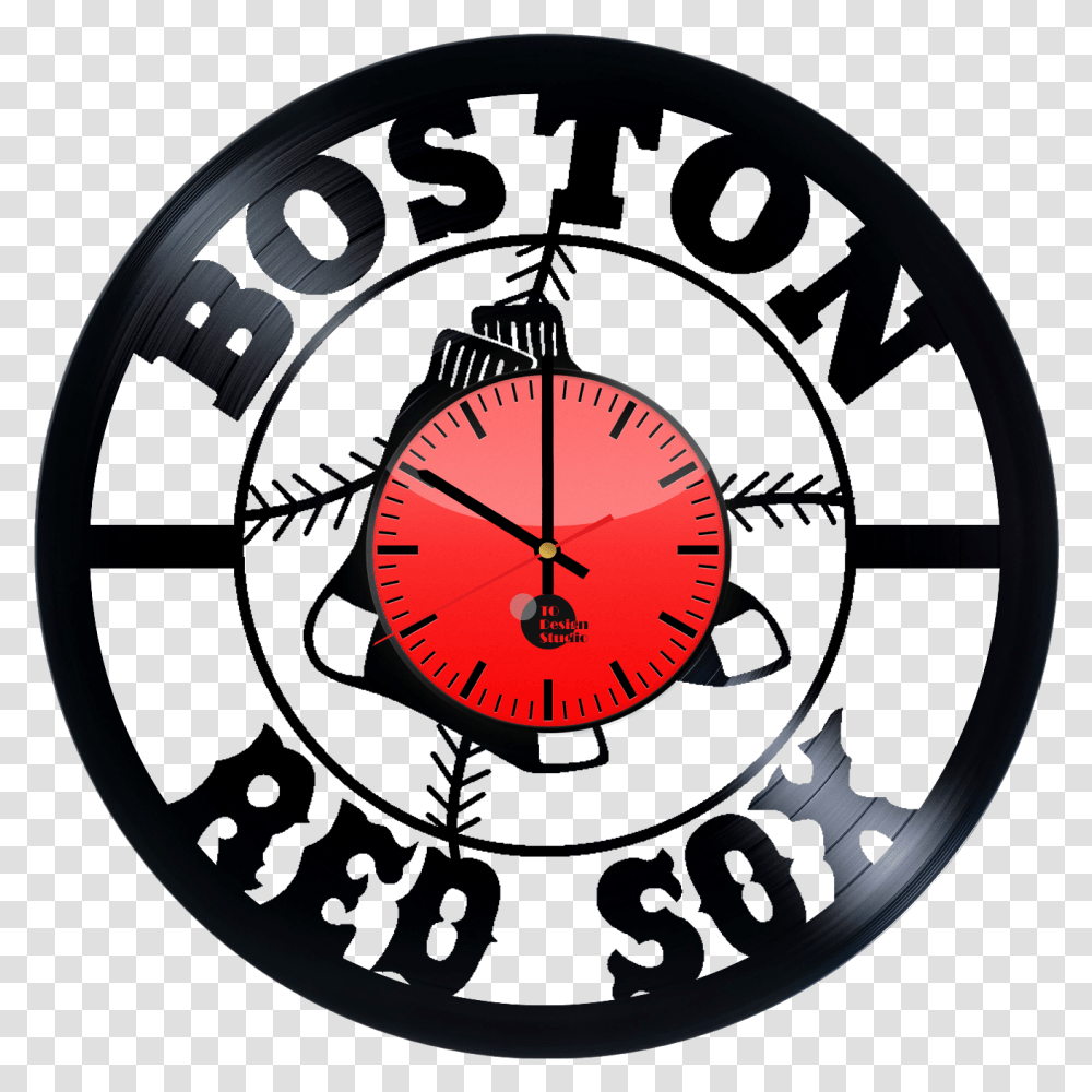 Vinyl Record Clipart Black Boston Red Sox Logo, Analog Clock, Clock Tower, Architecture, Building Transparent Png