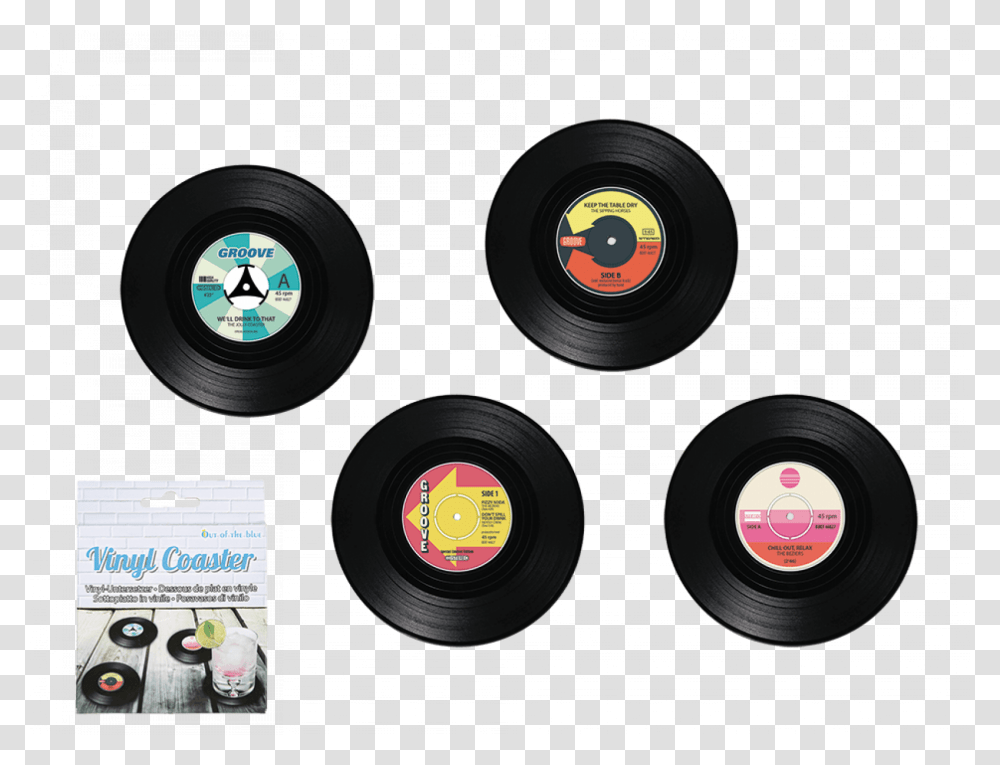 Vinyl Record Coasters Set Of 4 Thumbnails Phonograph Record, Label, Electronics, Collage Transparent Png