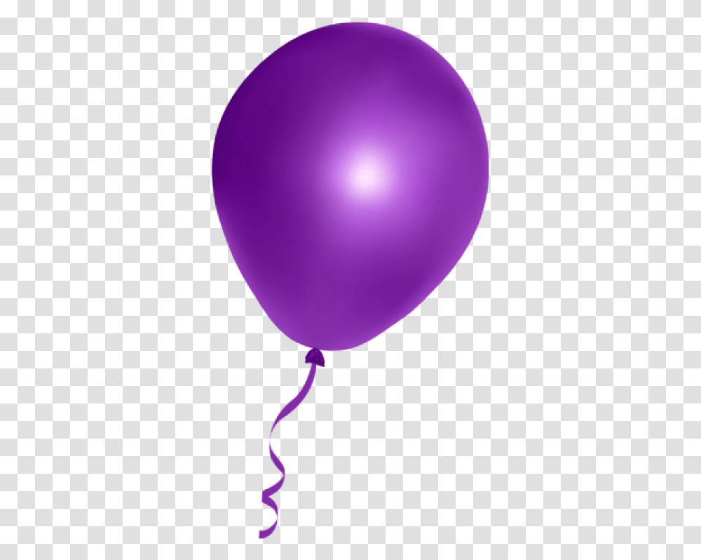 Violet Balloon With Ribbon Image Balloon Purple Transparent Png