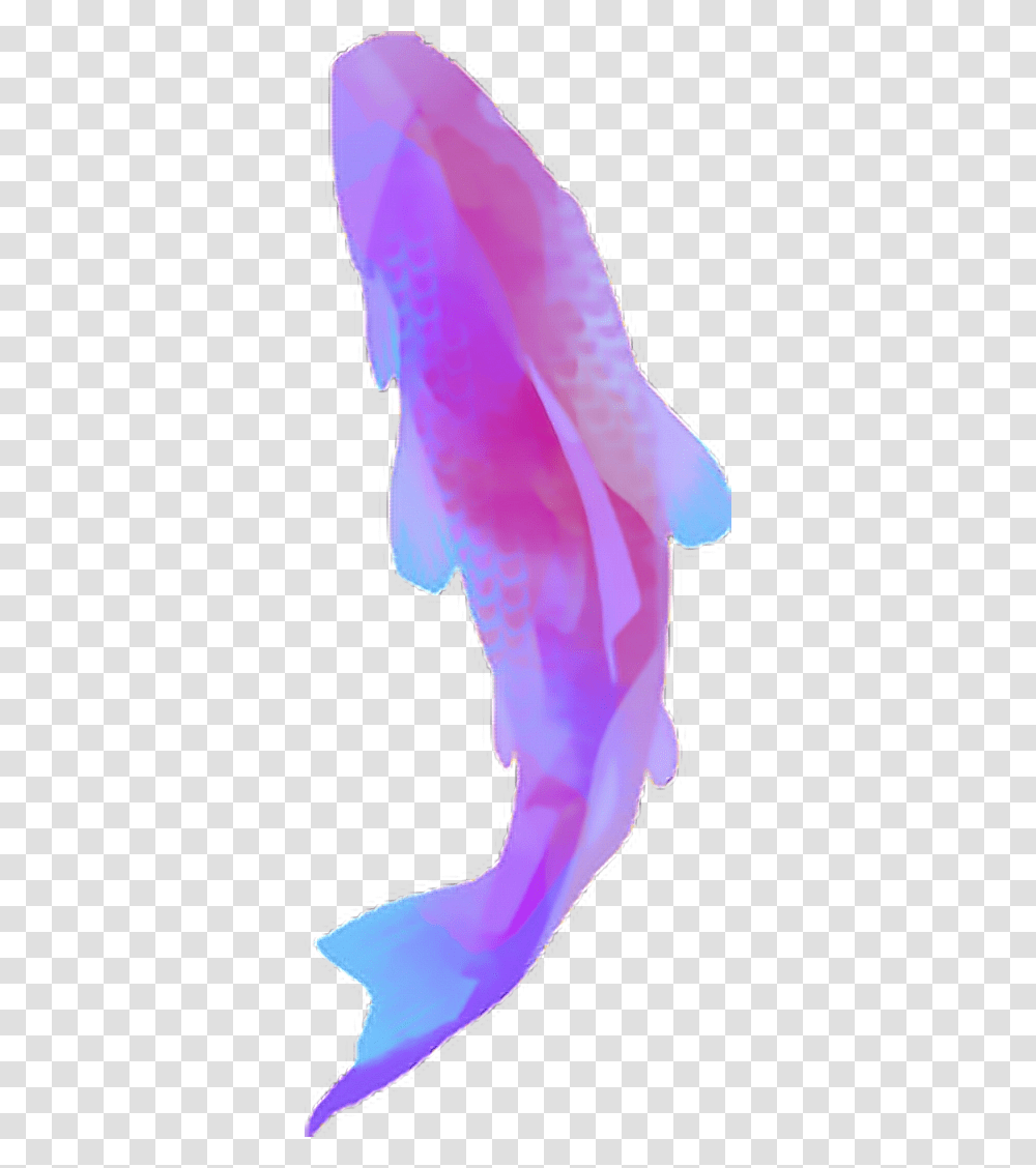 Violet Carpe Koi Fish Poisson Zen Vaporwave Koinobori, Person, Flare, Purple Transparent Png