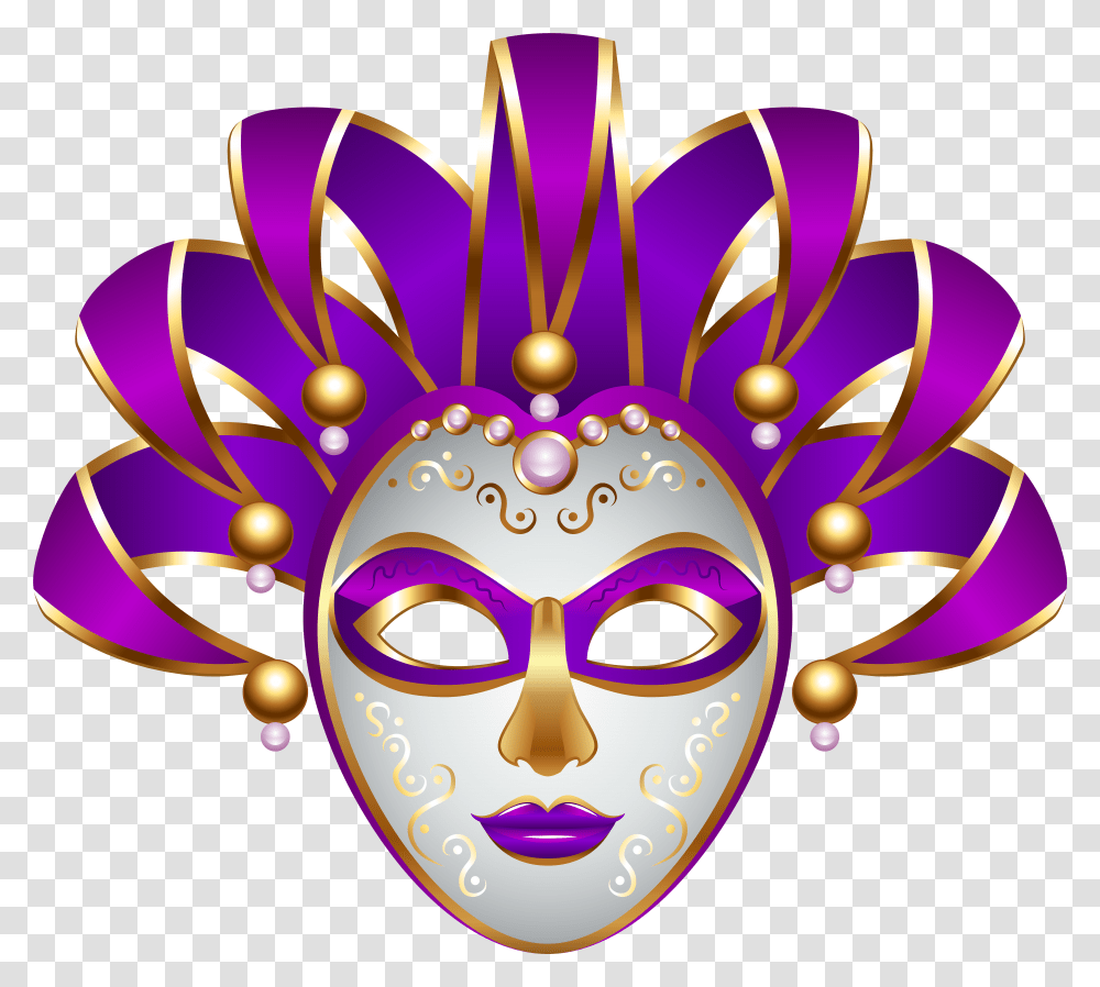 Violet Clipart Venice Mardi Gras Carnival Mask Transparent Png