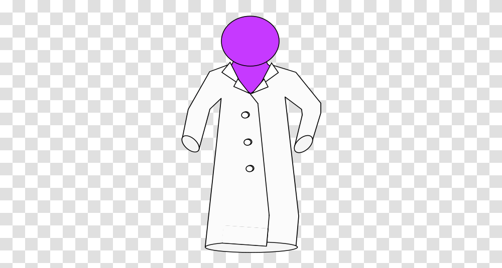 Violetclothingstanding Lab Coat Stick Figure, Apparel, Shirt, Person, Human Transparent Png