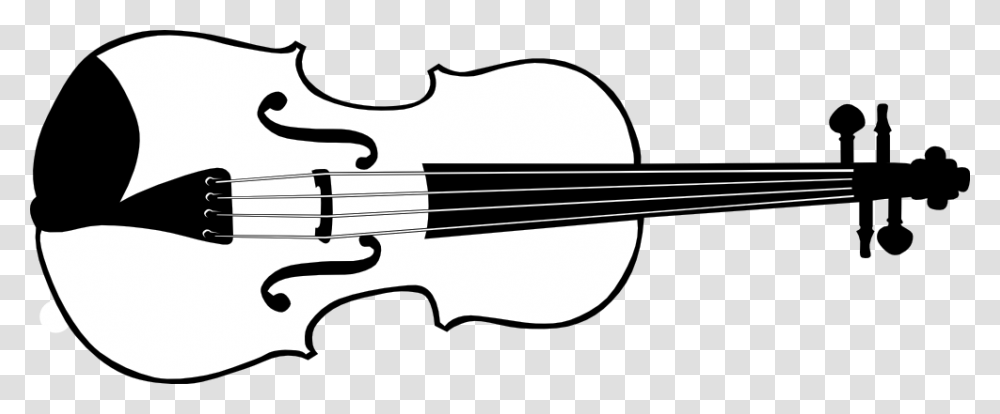 Violin Clipart Black And White, Gun, Weapon, Weaponry, Leisure Activities Transparent Png