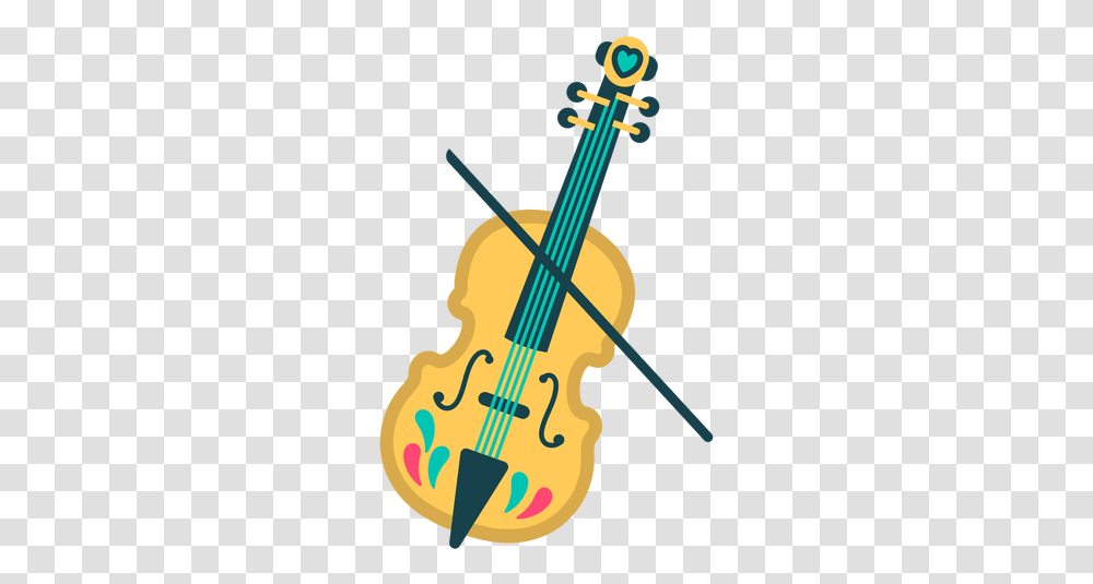 Violin Cute Flat Vertical, Leisure Activities, Musical Instrument, Fiddle, Viola Transparent Png