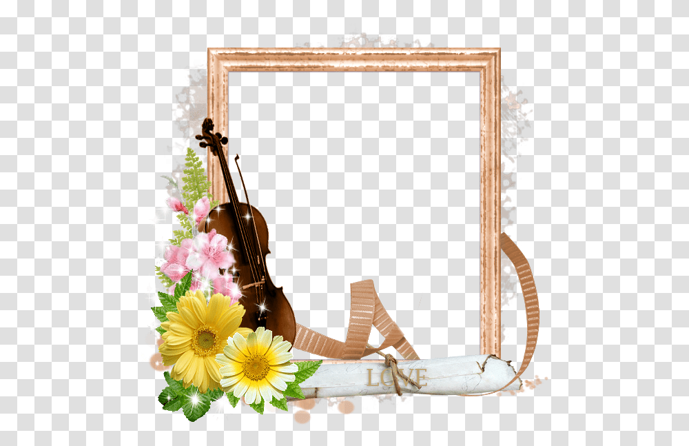 Violin Frame, Plant, Flower, Blossom, Flower Arrangement Transparent Png