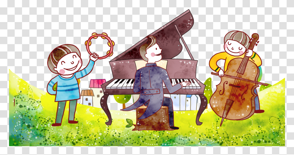 Violin Guitar Gentleman Playing Concert For Kids Background, Person, Human, Leisure Activities Transparent Png