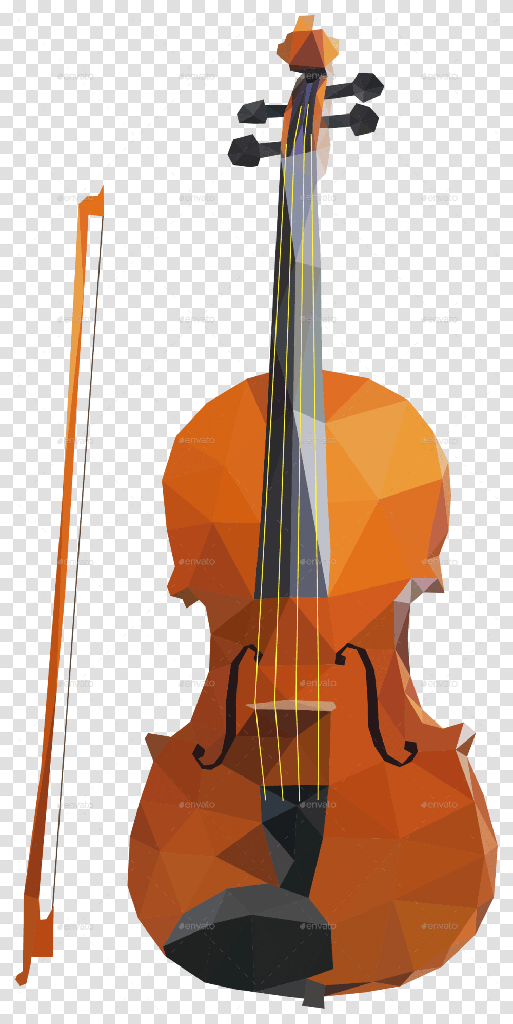 Violin Music Instruments Low Poly Art Kiti Profile Low Poly Violin, Musical Instrument, Leisure Activities, Cello, Fiddle Transparent Png