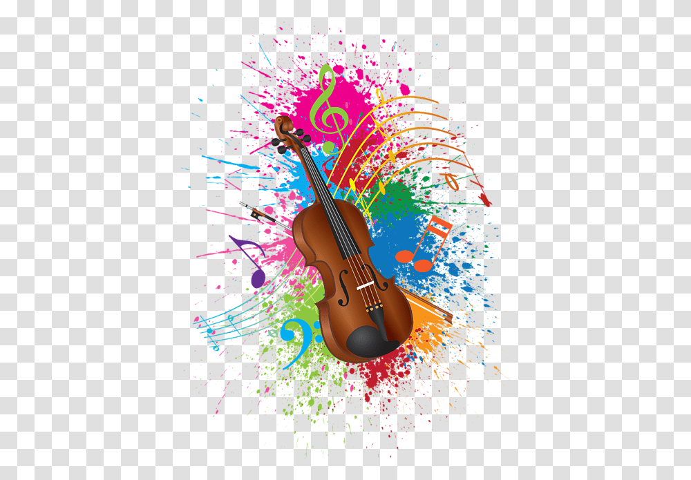 Violin Paint Splatter Abstract Illustration, Leisure Activities, Musical Instrument, Viola, Fiddle Transparent Png