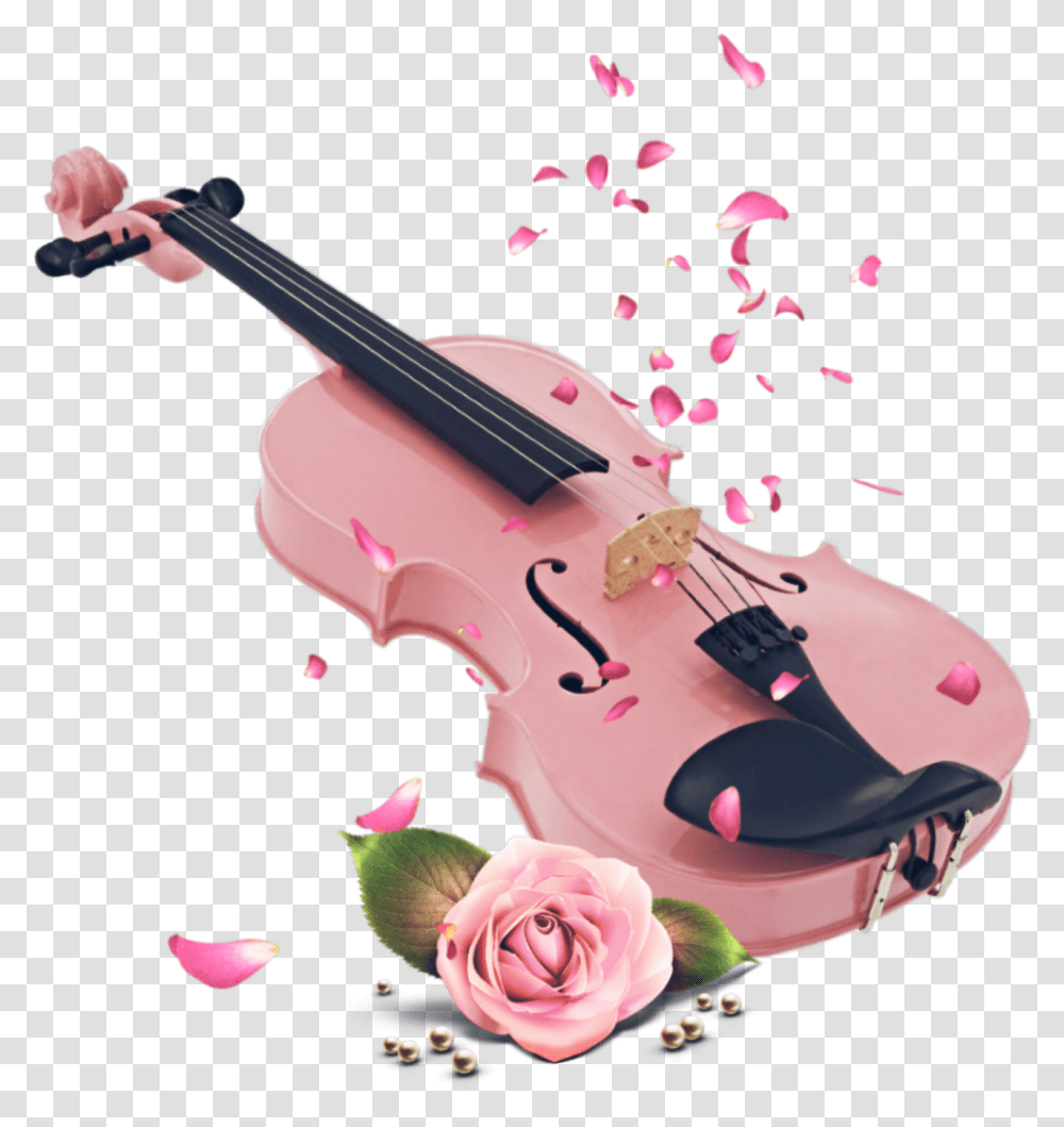 Violin Pink Aesthetic Sticker By Taylor Lynn Girly, Leisure Activities, Musical Instrument, Fiddle, Viola Transparent Png