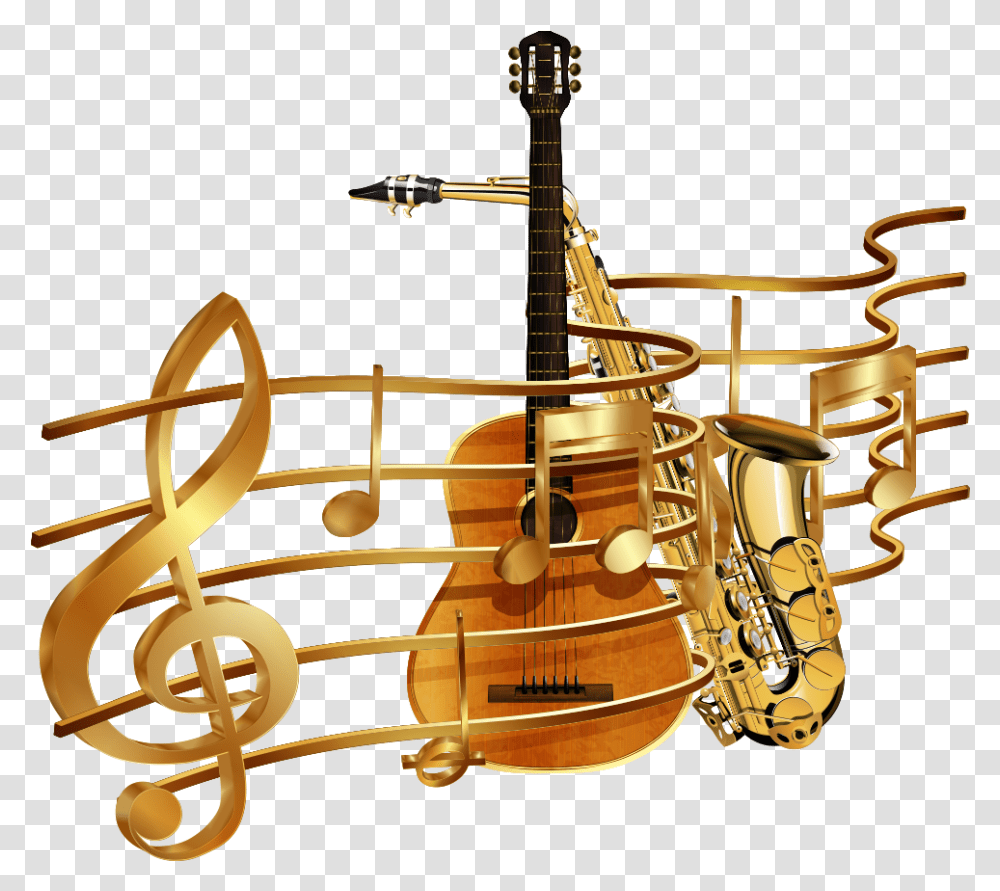 Violin Vector Music Note Gold Musical Instrument, Leisure Activities, Guitar, Saxophone, Electric Guitar Transparent Png