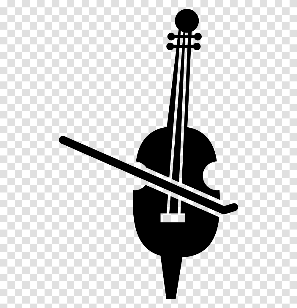 Violin With Bow Violin, Shovel, Tool, Musical Instrument, Leisure Activities Transparent Png