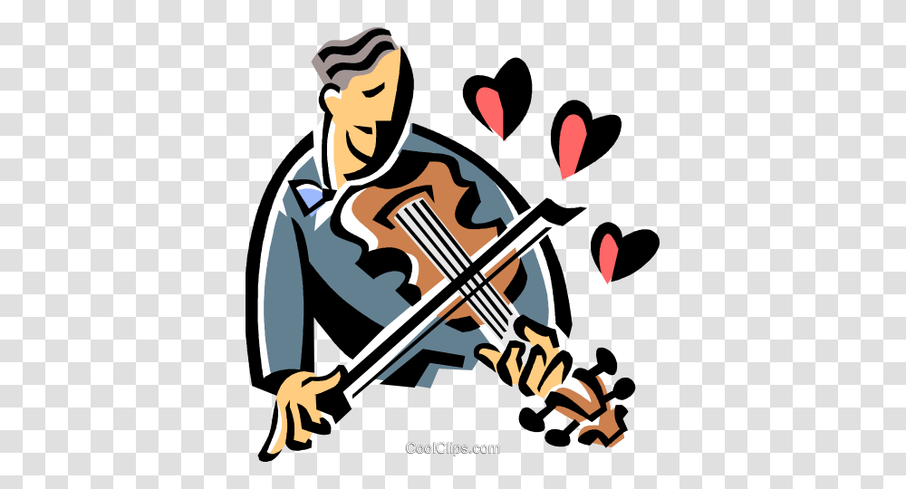 Violinist Playing Romantic Music Royalty Free Vector Clip Art, Leisure Activities, Musical Instrument, Fiddle, Viola Transparent Png