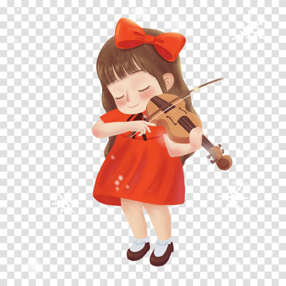 Violo Vector Cute Girl With Violin, Leisure Activities, Musical Instrument, Viola, Fiddle Transparent Png