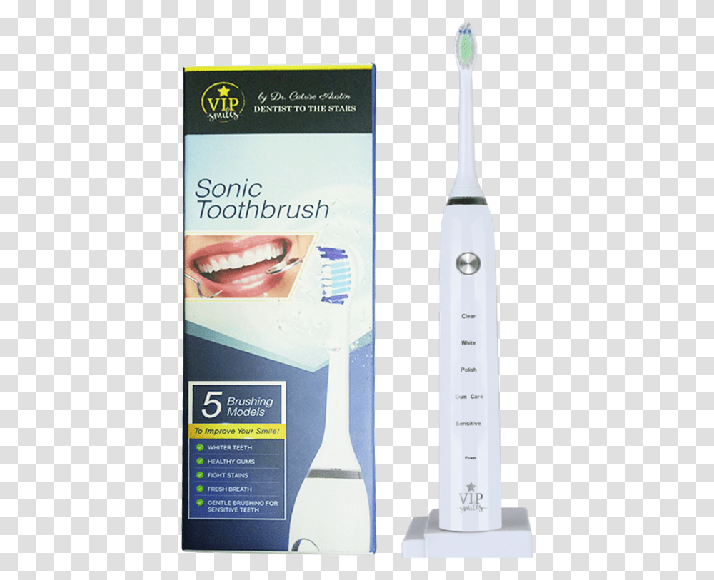 Vip Smiles Sonic Toothbrush With 5 Brushing Modes Toothbrush, Tool, Teeth, Mouth, Lip Transparent Png