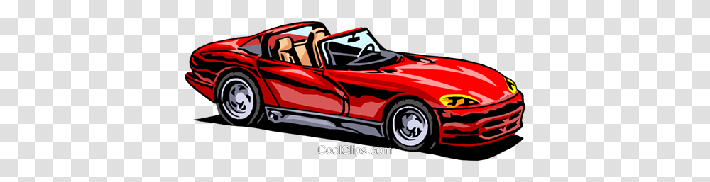 Viper Sports Car Royalty Free Vector Clip Art Illustration, Vehicle, Transportation, Convertible, Tire Transparent Png