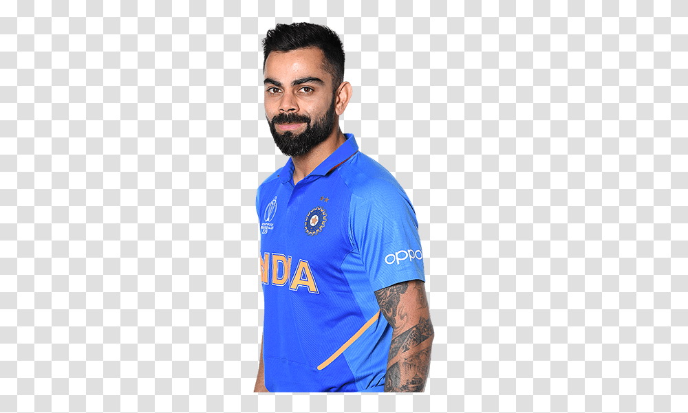Virat Kohli Icc World Cup 2019, Apparel, Shirt, Person Transparent Png