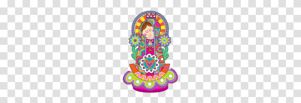 Virgencita Virgen De Guadalupe Santos Doodle, Birthday Cake, Food, Pattern Transparent Png