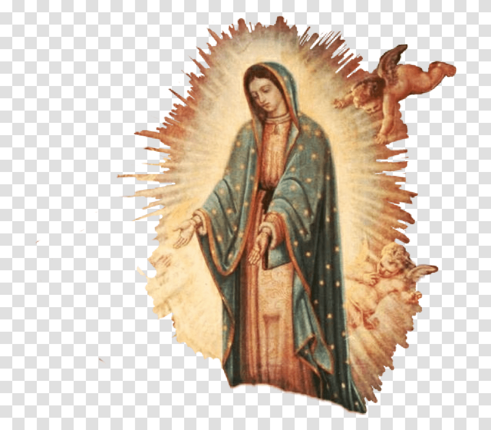 Virgendeguadalupe Sticker By Flower Virgen De Guadalupe Drawings, Art, Person, Clothing, Prayer Transparent Png