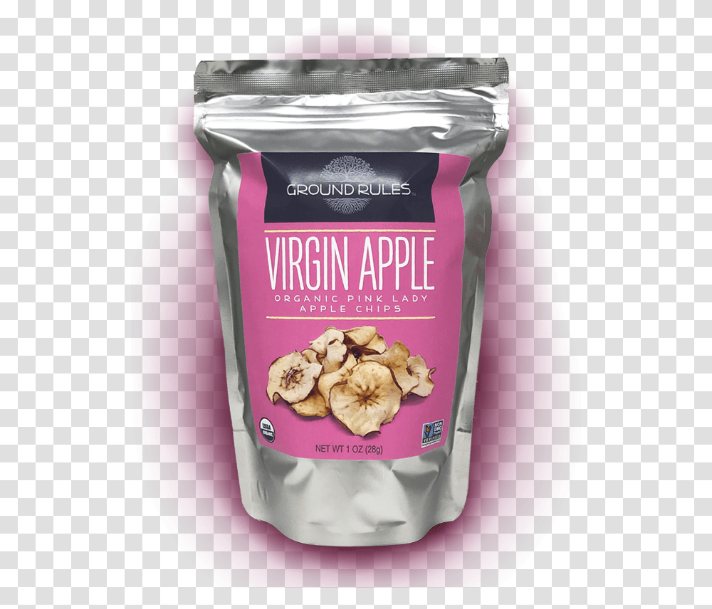 Virgin Apple Chips Pink Lady Bags Apple Chips Bag, Plant, Diaper, Food, Sweets Transparent Png