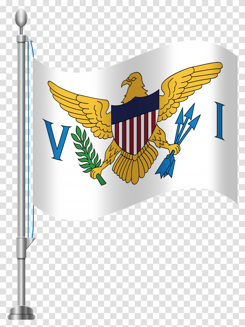 Virgin Islands Flag Clip Art United States Virgin Islands Flag, Emblem, Logo Transparent Png