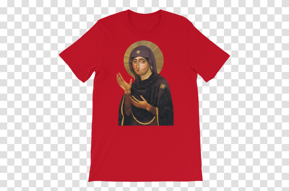 Virgin Mary Icon Shortsleeve Unisex Tshirt Ebay, Clothing, Apparel, Person, Human Transparent Png