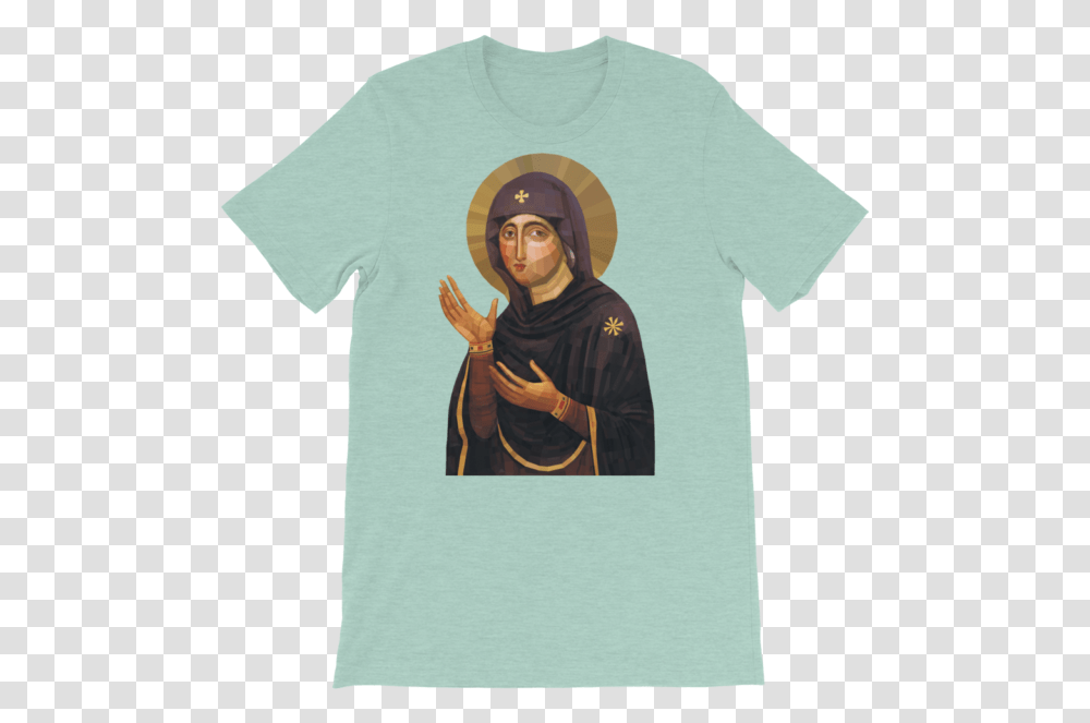 Virgin Mary Icon Shortsleeve Unisex Tshirt Ebay Unisex, Clothing, Apparel, Person, Human Transparent Png