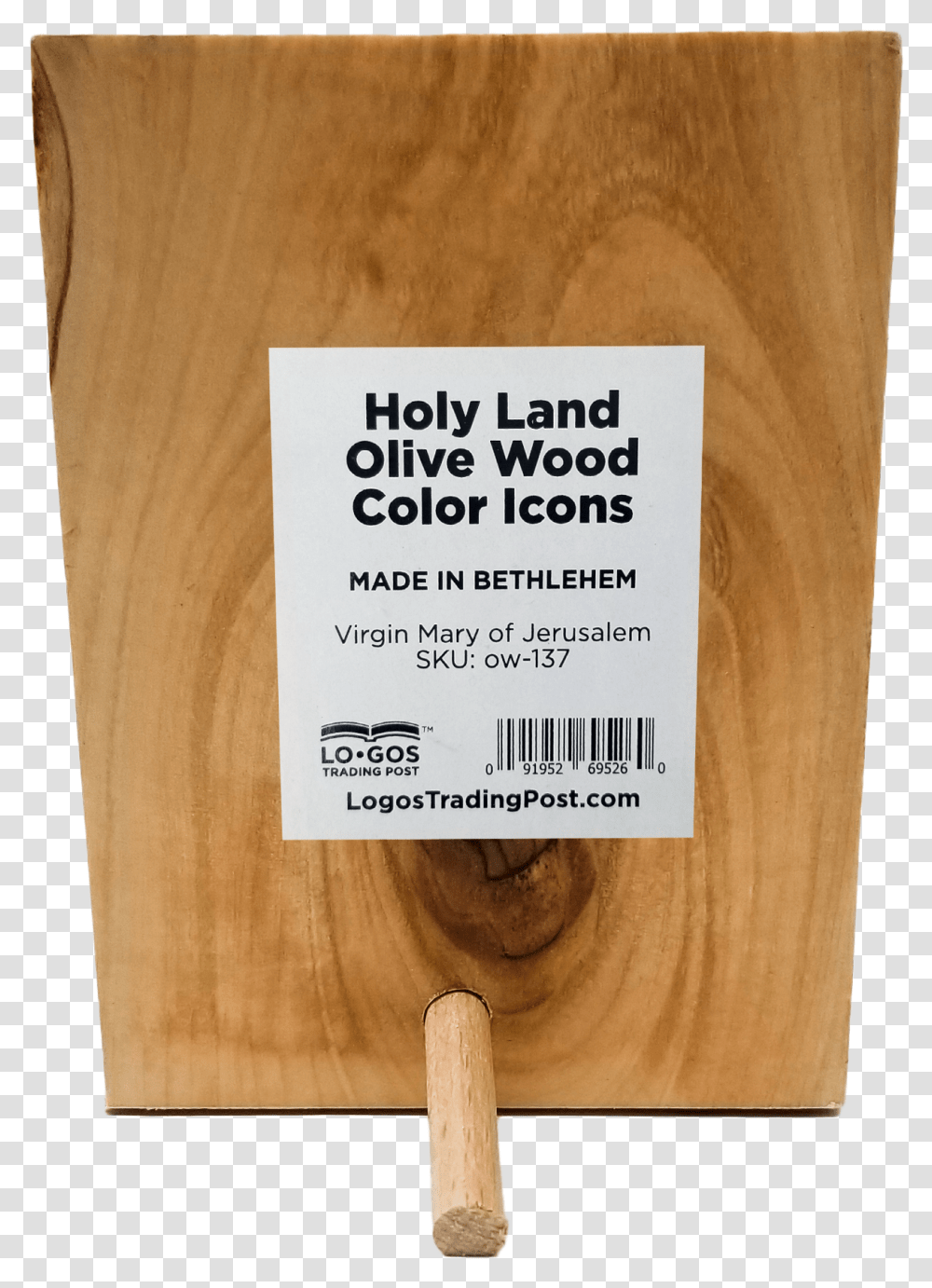 Virgin Mary Of Jerusalem Olive Wood Color Icon Solid, Plywood, Hardwood, Text, Plant Transparent Png