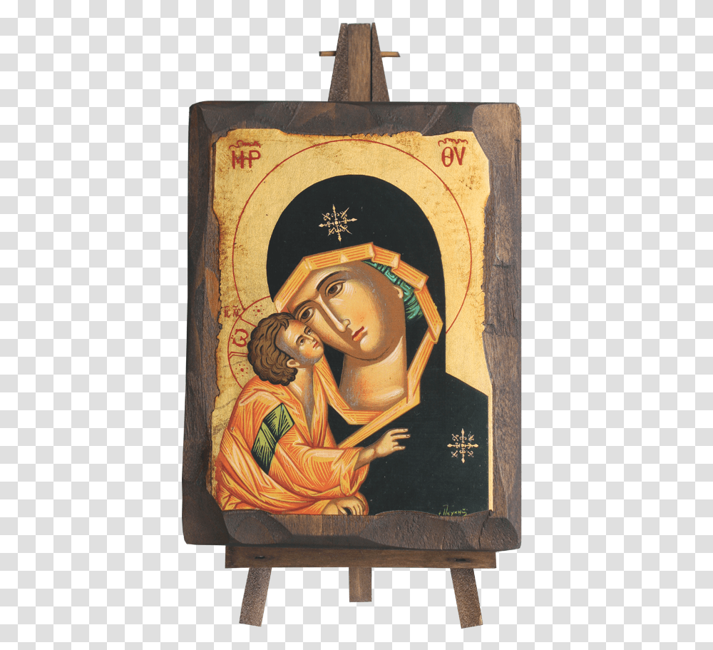 Virgin Mary Vladimir Picture Frame, Worship, Art, Person, Text Transparent Png