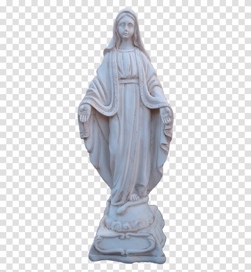 Virgin Mother Mary 14cm Square Base Statue, Person, Human, Figurine, Sculpture Transparent Png