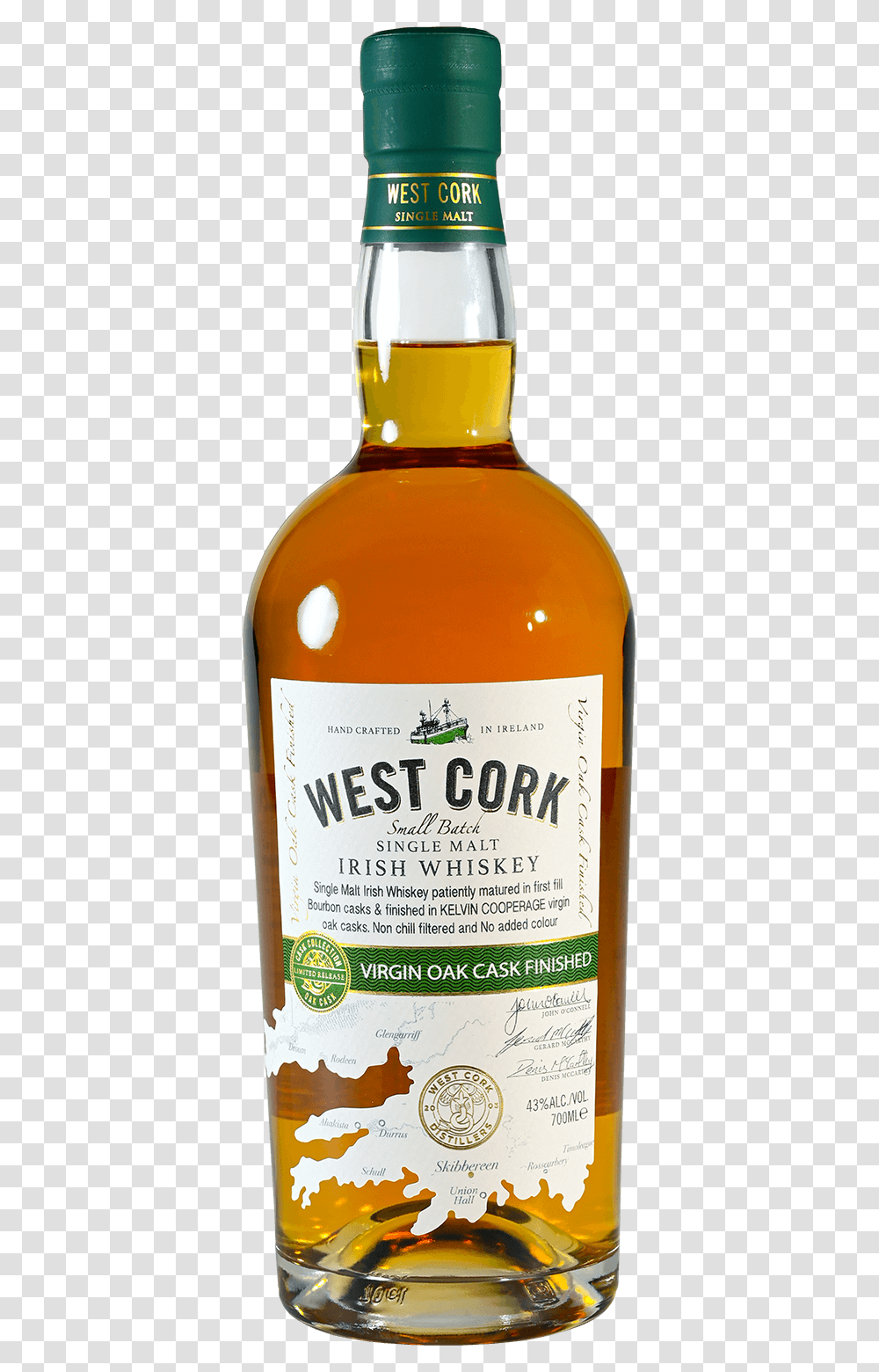 Virgin Oak Cask New West Cork Whiskey, Liquor, Alcohol, Beverage, Drink Transparent Png