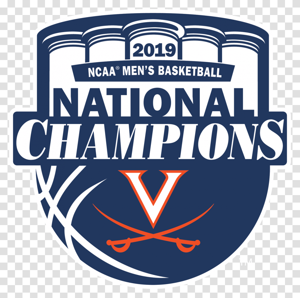 Virginia Cavaliers National Champions Logo, Trademark, Badge, Emblem Transparent Png