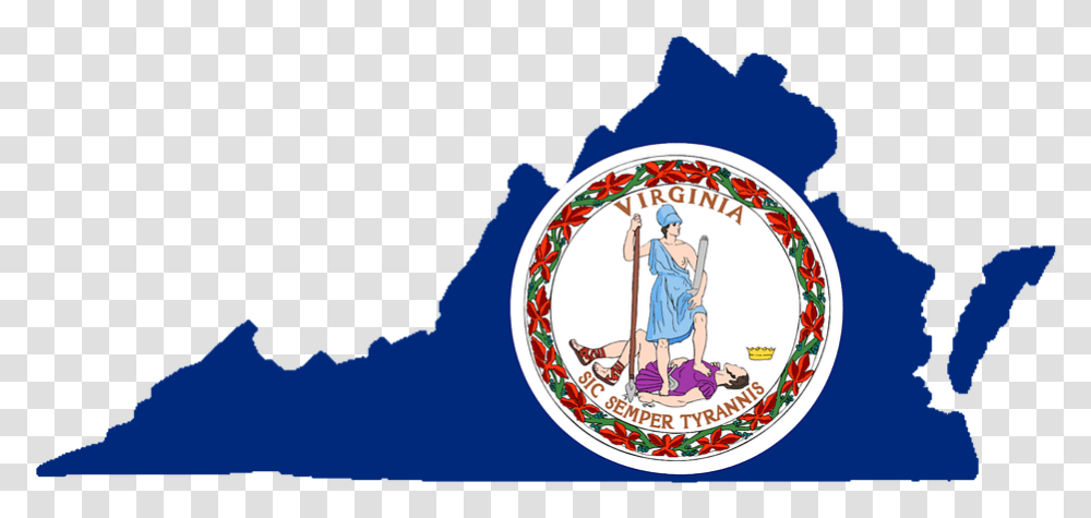Virginia Map Usa State Flag America North America Virginia State Flag, Person, Logo Transparent Png