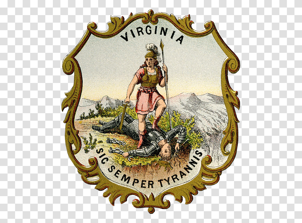 Virginia State Coat Of Arms Transparency Seal Of Virginia, Person, Logo, Emblem Transparent Png