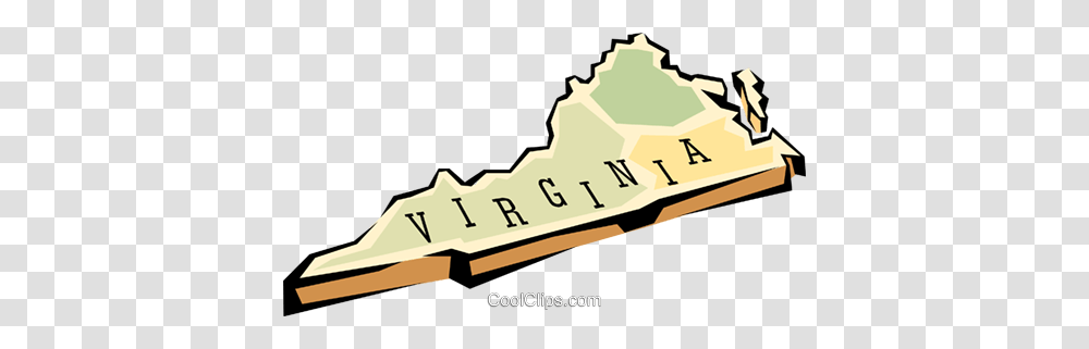 Virginia State Map Royalty Free Vector Clip Art Illustration, Plot, Diagram, Building Transparent Png