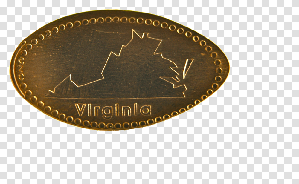 Virginia State Outline Download, Coin, Money, Label Transparent Png
