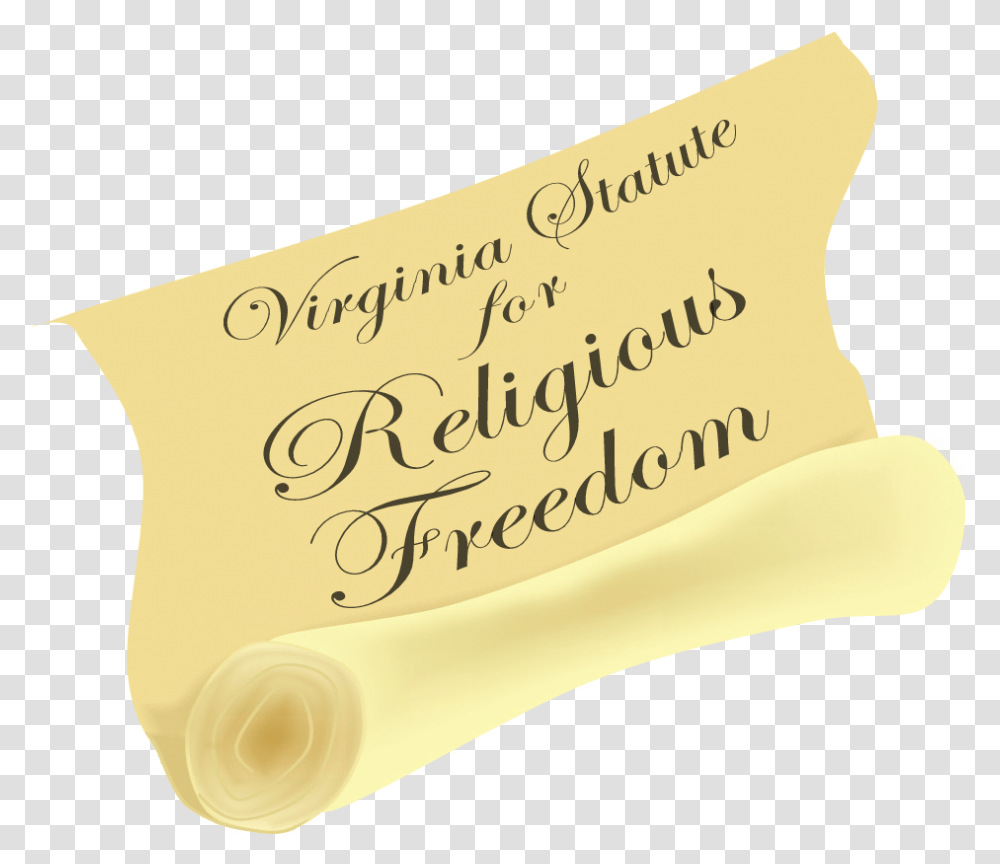 Virginia Statute Of Religious Freedom Cartoon, Calligraphy, Handwriting, Scroll Transparent Png