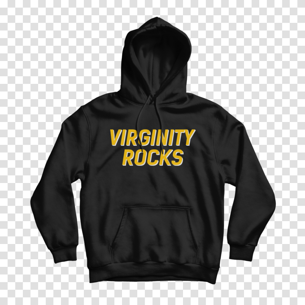 Virginity Rocks Black Hoodie, Apparel, Sweatshirt, Sweater Transparent Png