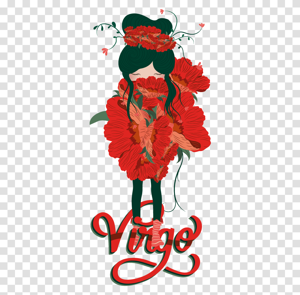 Virgo Astrology Chart Astrology Signs Zodiac Signs Illustration, Plant, Hibiscus, Flower, Blossom Transparent Png