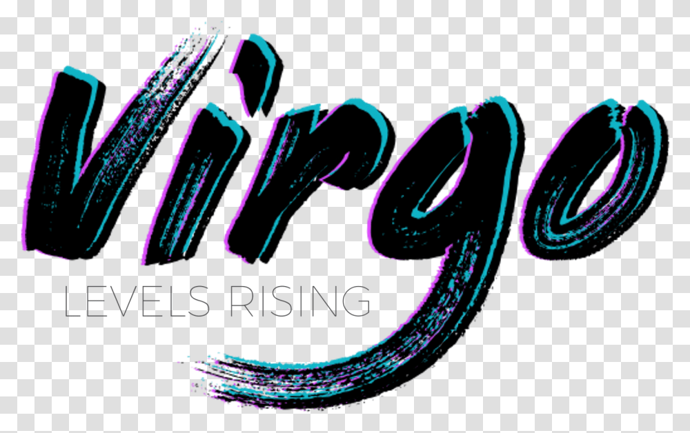 Virgo Levels Rising Logo Graphic Design, Text, Light, Neon, Parade Transparent Png