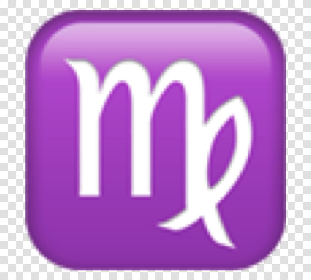 Virgo Zodiac Iphoneemoji Emoji Freetoedit Sign, Label, Purple, Logo Transparent Png
