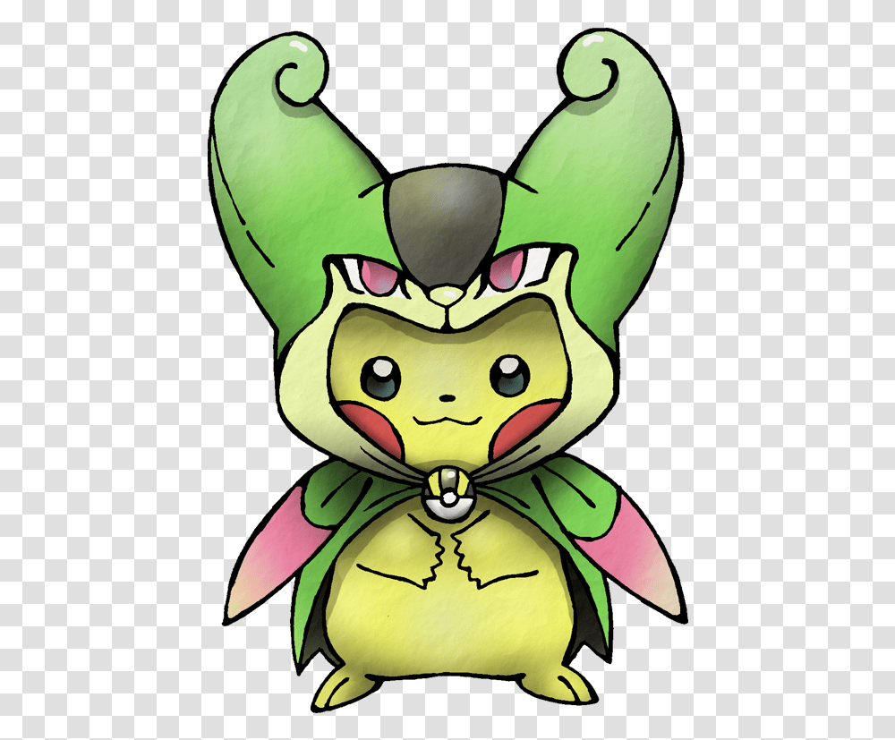 Virizion Cape Pikachu Cartoon, Plant, Flower, Animal, Insect Transparent Png