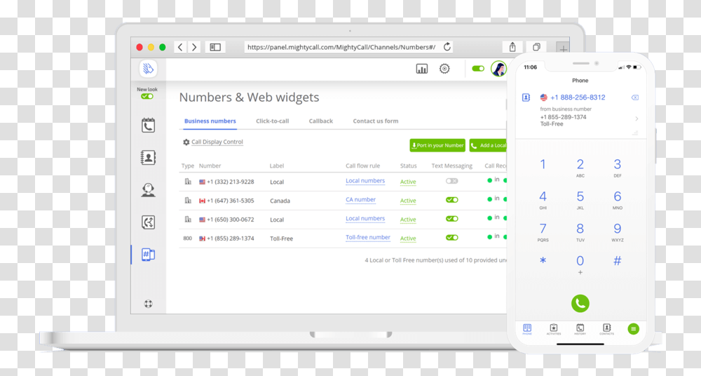 Virtual Phone Number Mightycall Dot, File, Webpage, Text, Laptop Transparent Png