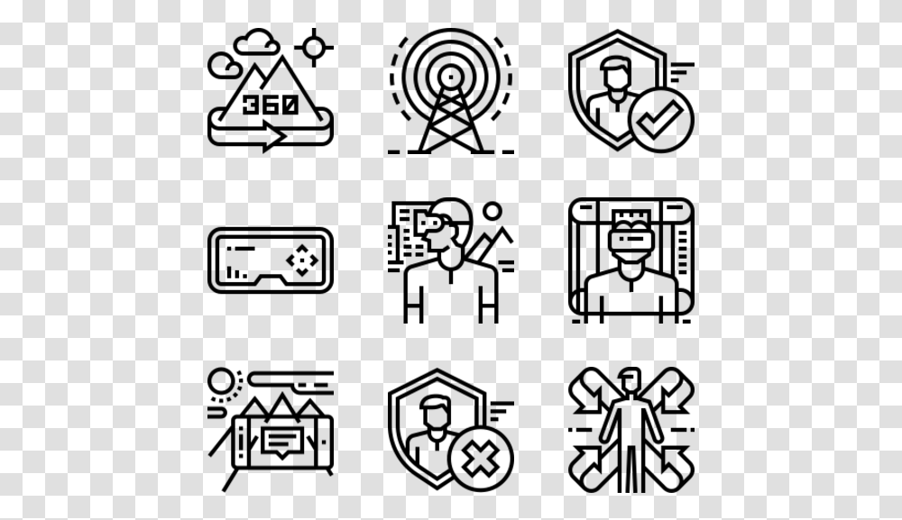 Virtual Reality And Face Id White Icons, Gray, World Of Warcraft Transparent Png