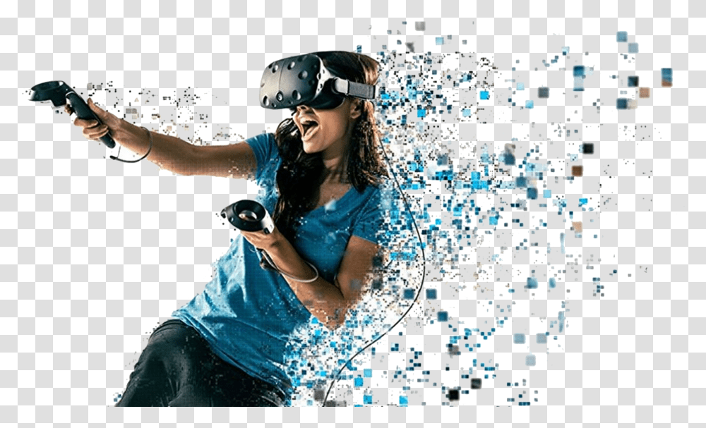 Virtual Reality Htc Vive, Person, Sunglasses, Photography, Helmet Transparent Png
