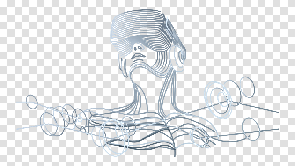 Virtual Reality Ngn Virtual Reality Line Drawing, Art, Pirate, Alien Transparent Png