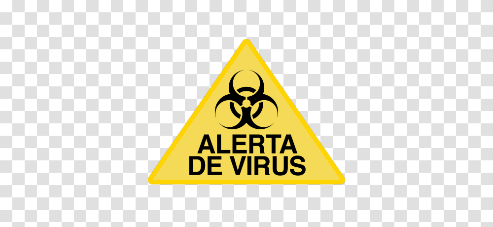 Virus Danger Triangle, Sign, Road Sign, Green Transparent Png