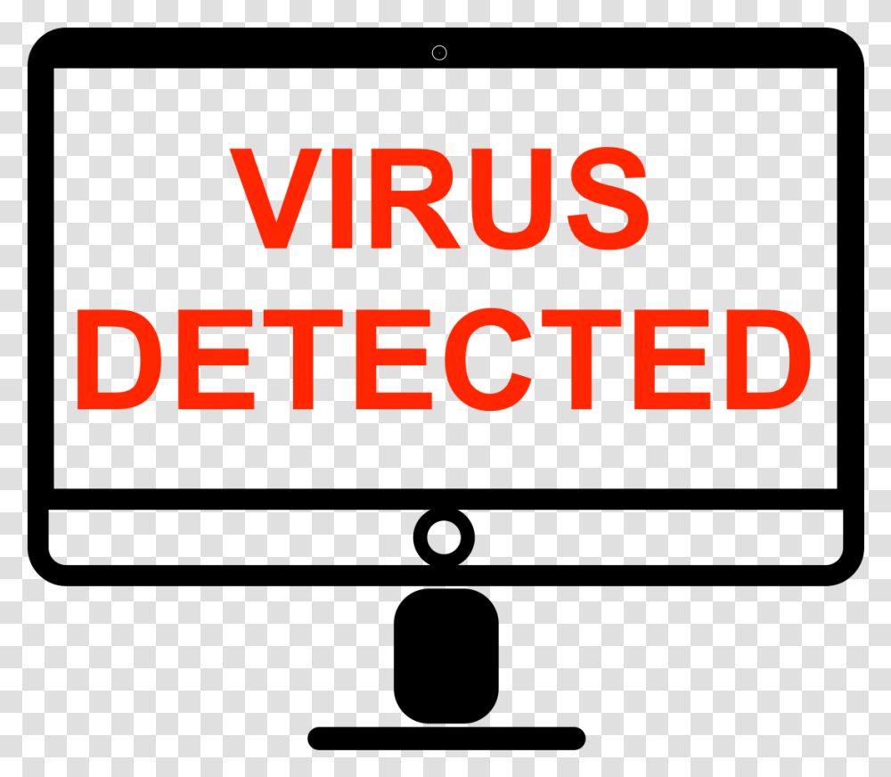 Virus Detected Sign, Word, Alphabet, Face Transparent Png