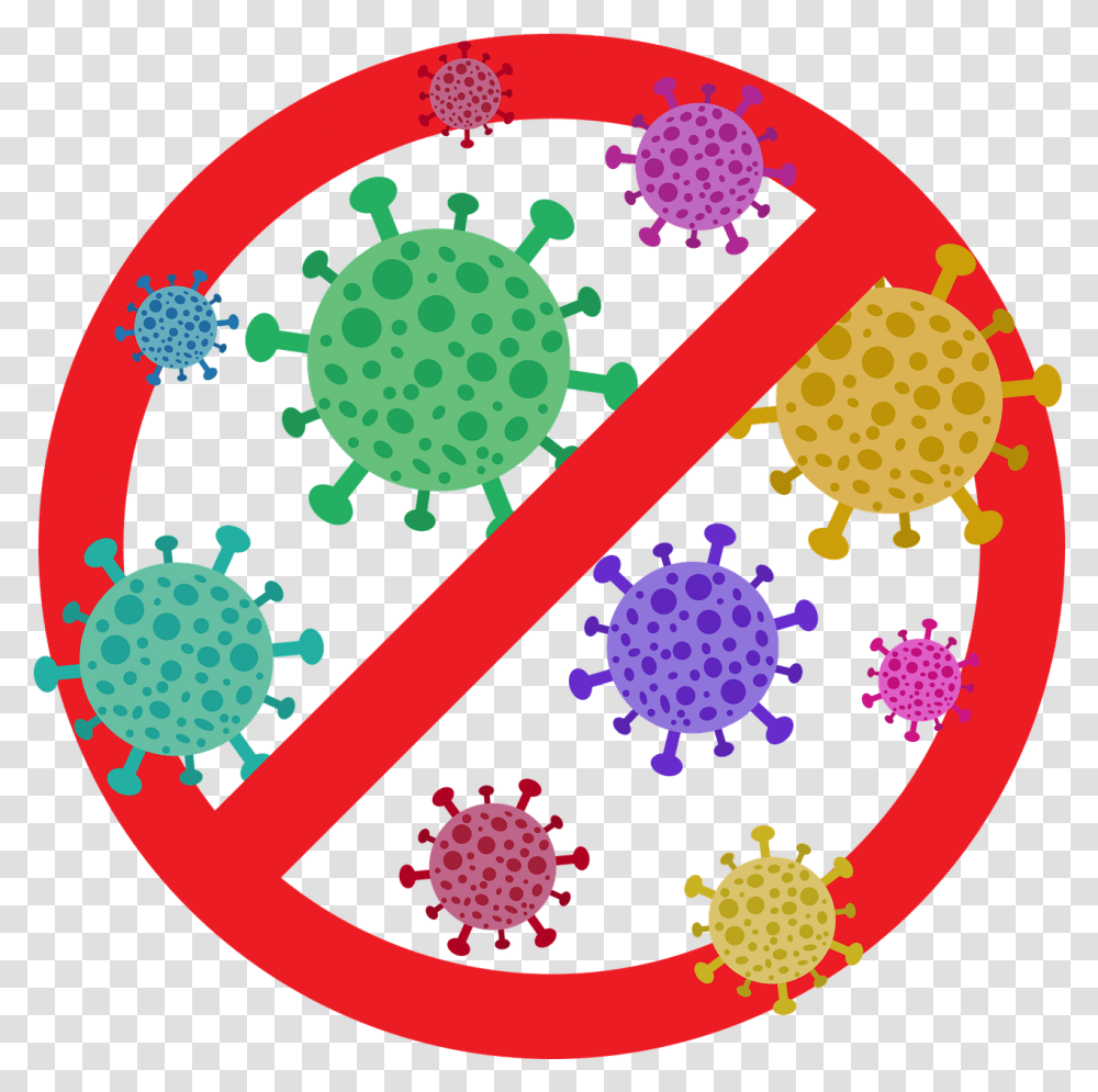 Virus Germ Corona Stop Germ, Graphics, Art, Rug, Floral Design Transparent Png